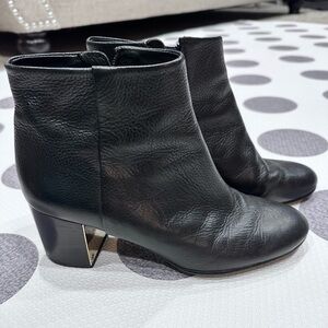 Tory Burch Black Leather Ankle Booties